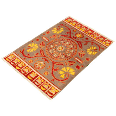 Ecarpetgallery One-of-a-kind Hand-knotted New Age Shalimar Red 4'2" X 6'1" Wool Area Rug