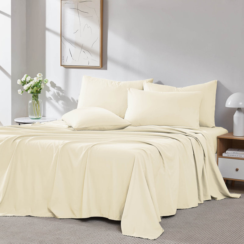 Vilano Springs Extra Deep Pocket Sheet Set, 6-Piece Ultra Soft Microfiber Sheets and Pillow Cases, Wrinkle Resistant, Easy Care