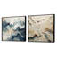 Minimalisme River Mountain Wonders - ensemble de 2 collages abstraits carrés-1346949288-1346949302