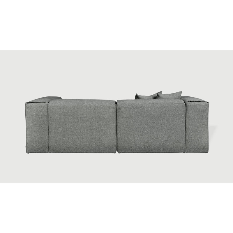 Canapé modulaire 2 pièces Nest, Scoria, H 28,5 po x l 96 po x P 41 po, 2