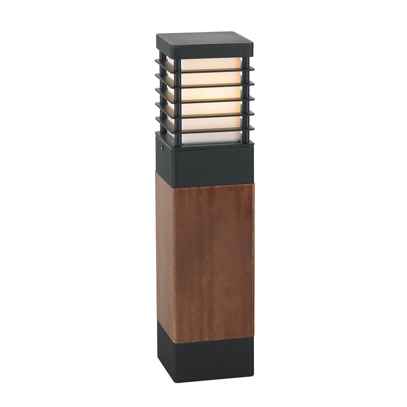 Halmstad Steel Bollard Light, Black, 49 cm H x 12 cm W