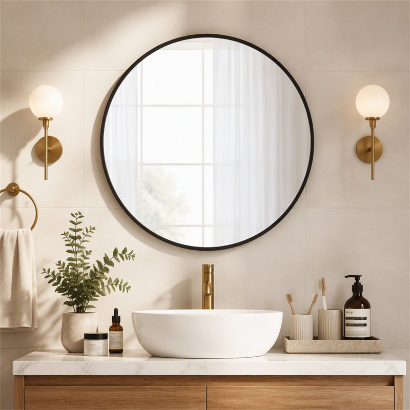 Miroir mural 36 po Miroir, Noir