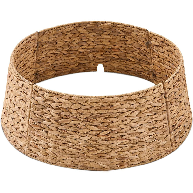 Collier d'arbre de Noël, jupe d'arbre tissée des Fêtes, Naturel, H 10 po x l 28 po