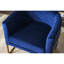 Chaise glamour rembourrée en velours pour le salon et la terrasse avec balcon courbé