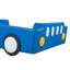 Lit plateforme simple en forme de voiture de course avec roues et pied de lit-988361206