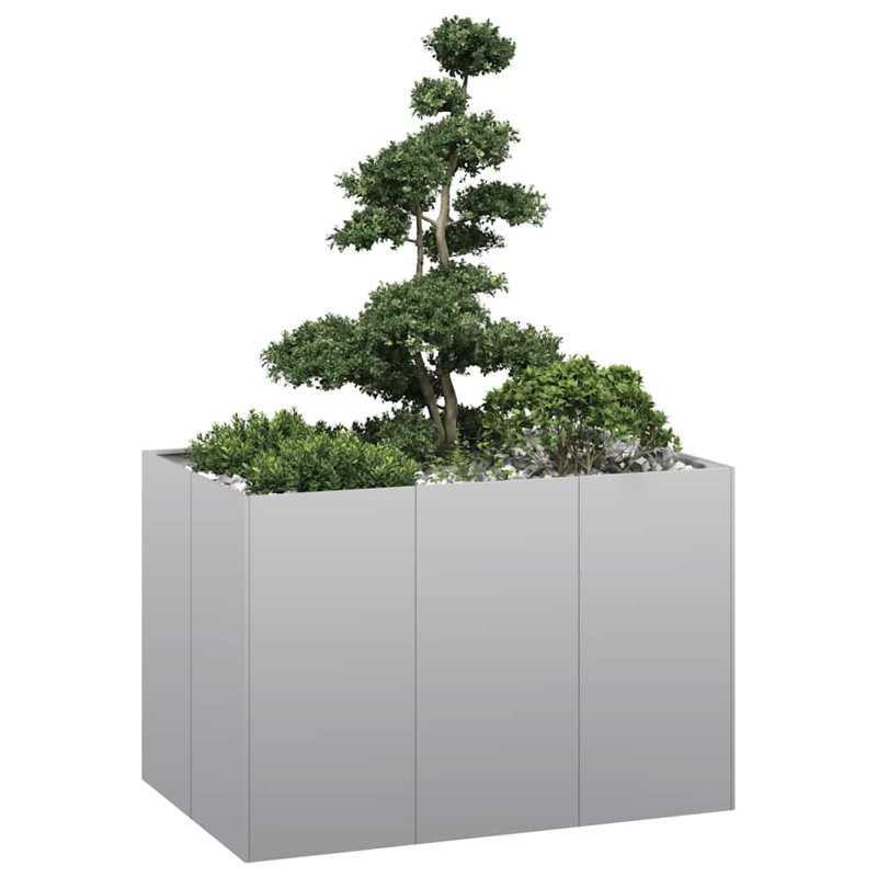 Metal Planter Box, 31.50" H x 47.24" W x 31.50" D, Gray