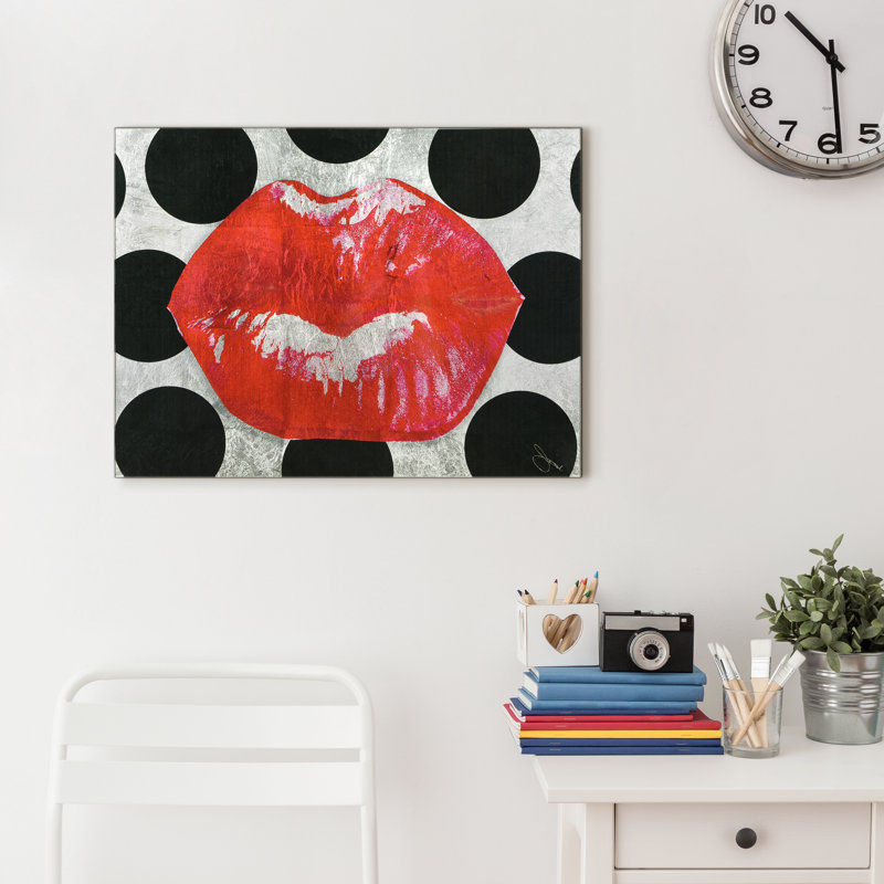 Red Lips - impression sans cadre sur verre