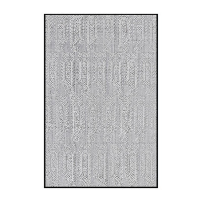 Tapis géométrique gris
