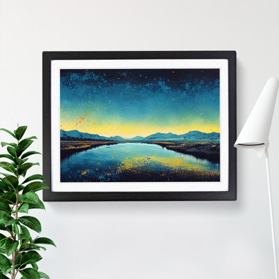 XH1022-7481X River Paint Splatter - Single Picture Frame Painting