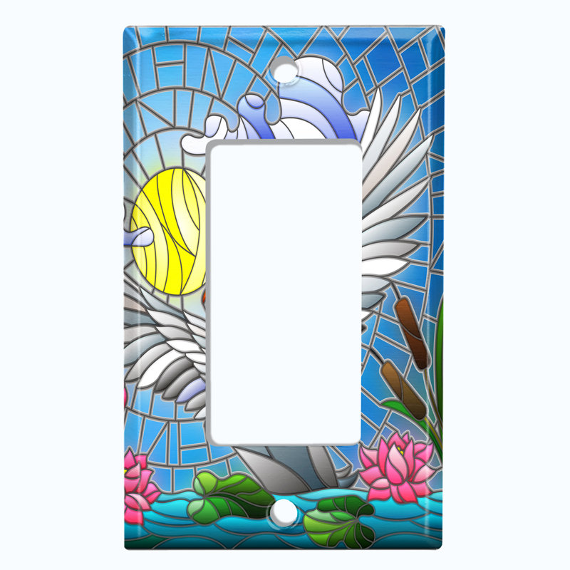 Plaque murale Dove Tile Sun Lake Flowers