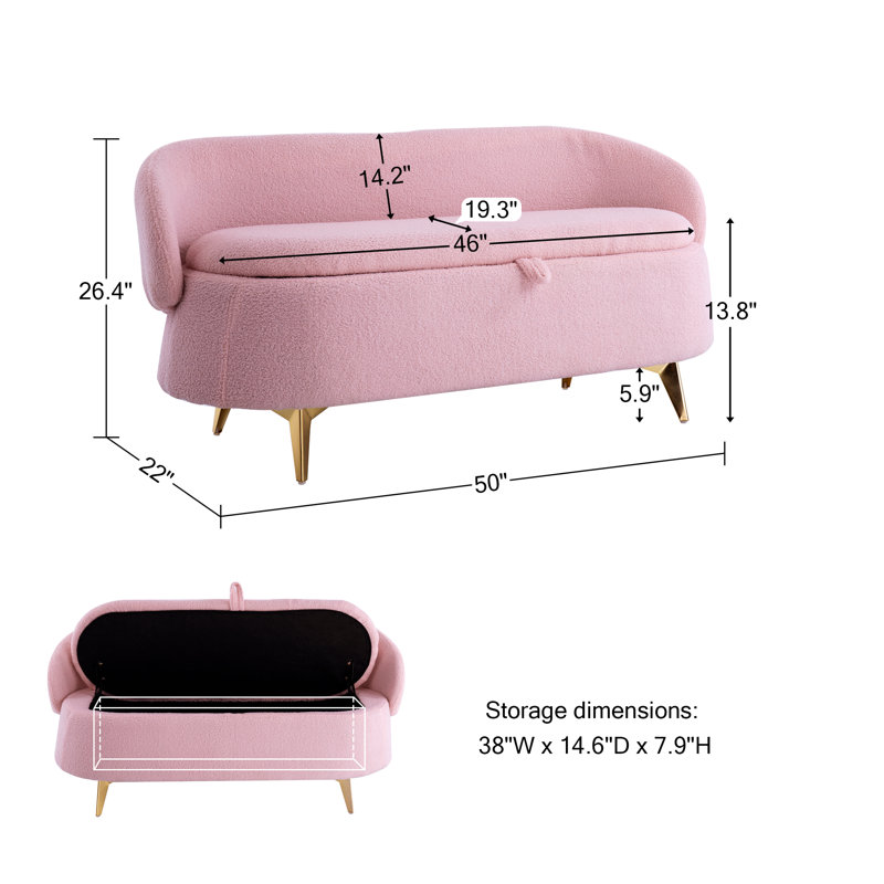 Banc de lit Renitta, Rose