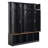 Multi-Functional Hall Tree With 4 Hidden Hanging Hooks, Brown Wood Grain Bench With Multiple Storage Space, Entryway Cabinet With Open Compartments For Living Room, Hallway
