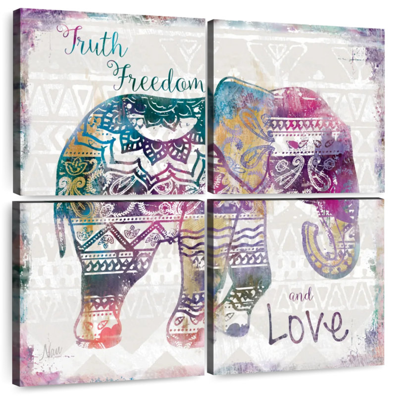 Brampt Boho Elephant Love, 57" H x 57" W