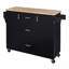 Îlot de cuisine roulant polyvalent avec tablettes coulissantes et supports internes, parfait pour optimiser l'espace et organiser