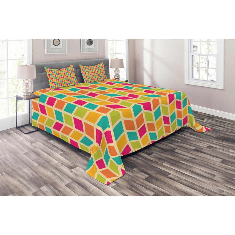 Modern & Contemporary Polyester Coverlet, King Bedspread + 2 Shams