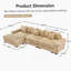 130" Oversized Cloud Modular L-Shape Sectional Couch, Soft Corduroy Fabric,With Chaise Deep Seat Wide Armrest Ergonomic Design 9 Pillows Easy Assembly,For Living Rooms Bedroom,Camel-1105439288