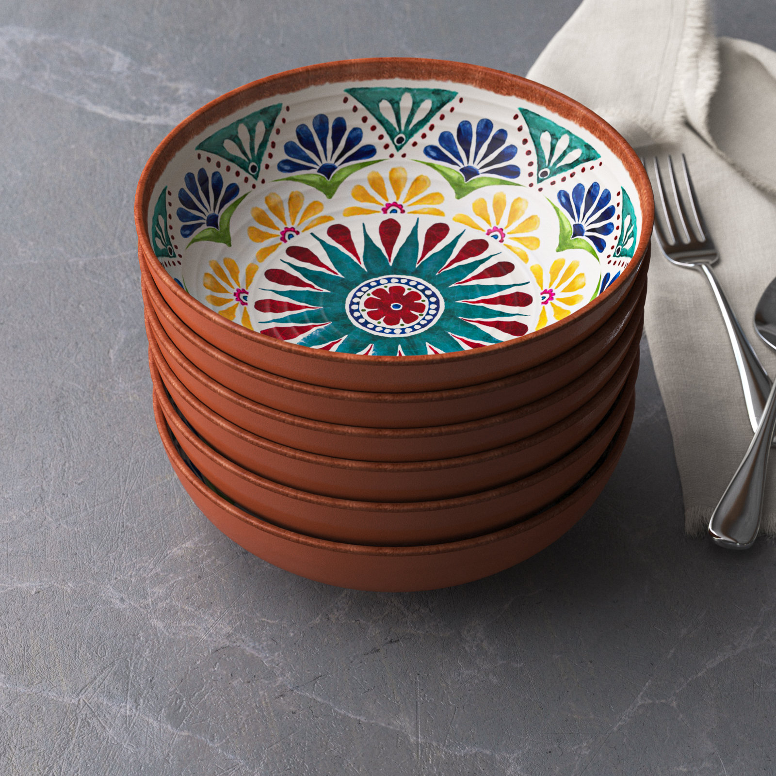 Bettina Melamine Salad Bowl