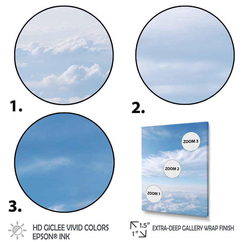 " White Sky Pure Elegance V ", 32" H x 24" W x 1" D, Black Picture Frame