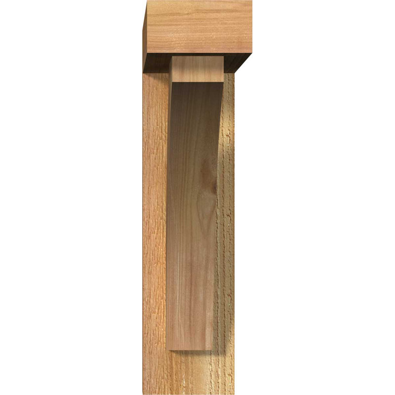 Thorton Block Bracket with Offset Brace, 16 x 16, 4"W Western Red Cedar (Rough Sawn)