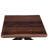 Faunia Reclaimed Mahogany Wood End Table with Black Steel Base 