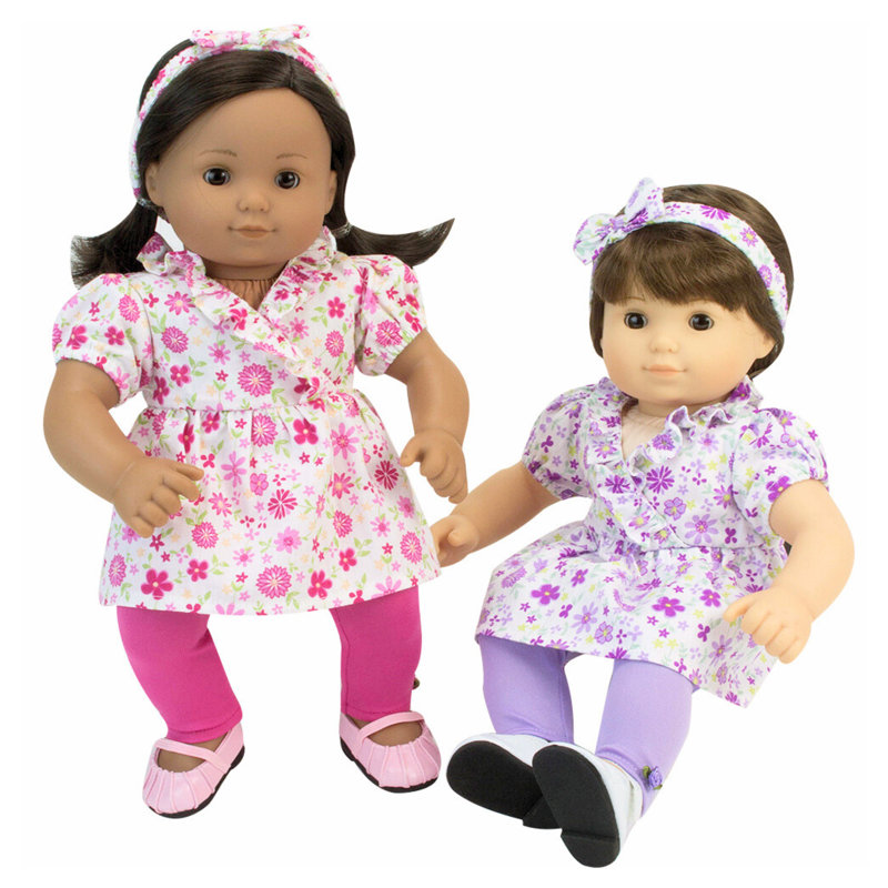 Doll Floral Top, Leggings, and Headband Set