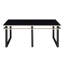 Ensemble de tables basses et tables de bout noires de 3 pièces avec plateau en verre trempé et cadre en métal