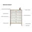 Commode d'appoint en bois massif laqué Shell