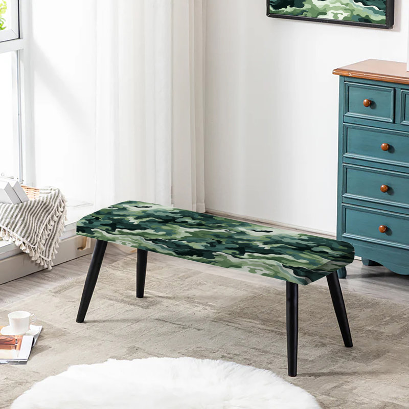 Banc rembourré vert Camo Elegance - Camouflage