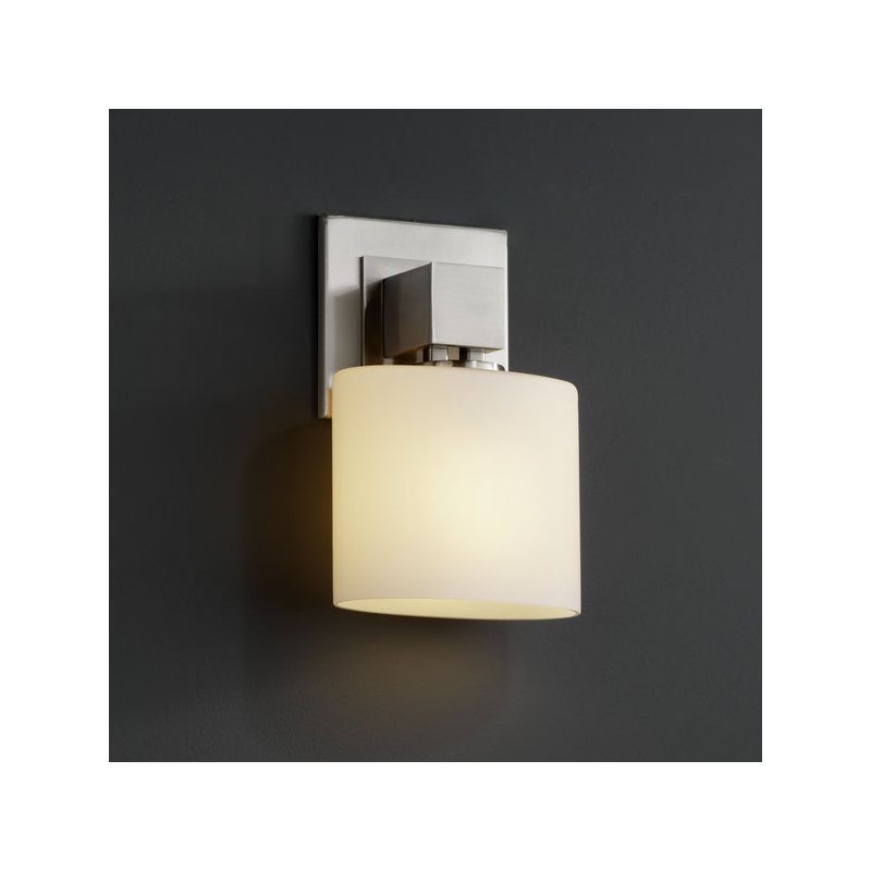 Applique murale 1 lumière fusion aero ada, Nickel brossé, Mercure