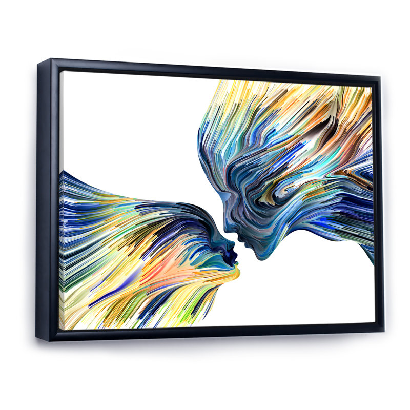 «Kiss Of Inner Ii», reproduction sur toile flottante, Cadre noir, H 12 po x l 20 po x P 1 po