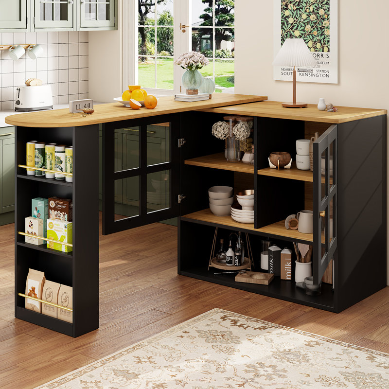 204.00cm Home Bar, Black