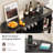 55.1'' Modern Home Bar With Table Power Outlet & RGB Lights, Wine Cabinet With Wine Glass Holder & Wine Rack-620064889