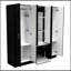 Armoire six portes Maya, chambre, noir / blanc