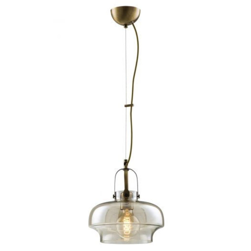 Lustre industriel moderne, structure en métal noir, hauteur 31,5 po x 9,8 po de diamètre | 1 x douille E27, 40 W maximum | Élégant couvercle en verre, parfait pour la salle à manger, le salon et le vestibule | Solution d'éclairage élégante et fonc