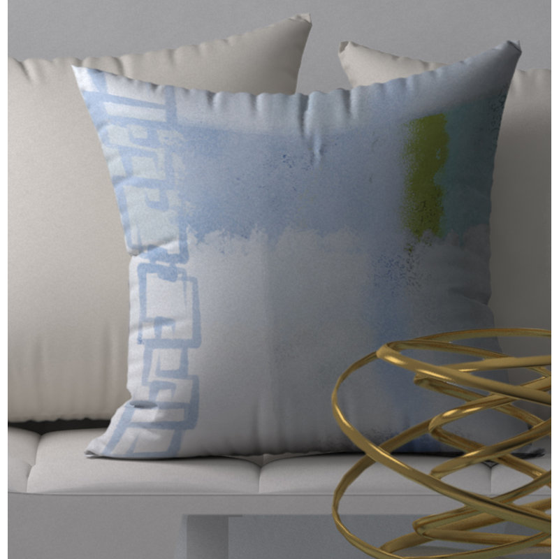 Abstract Reversible Throw Pillow, 18" x 18"