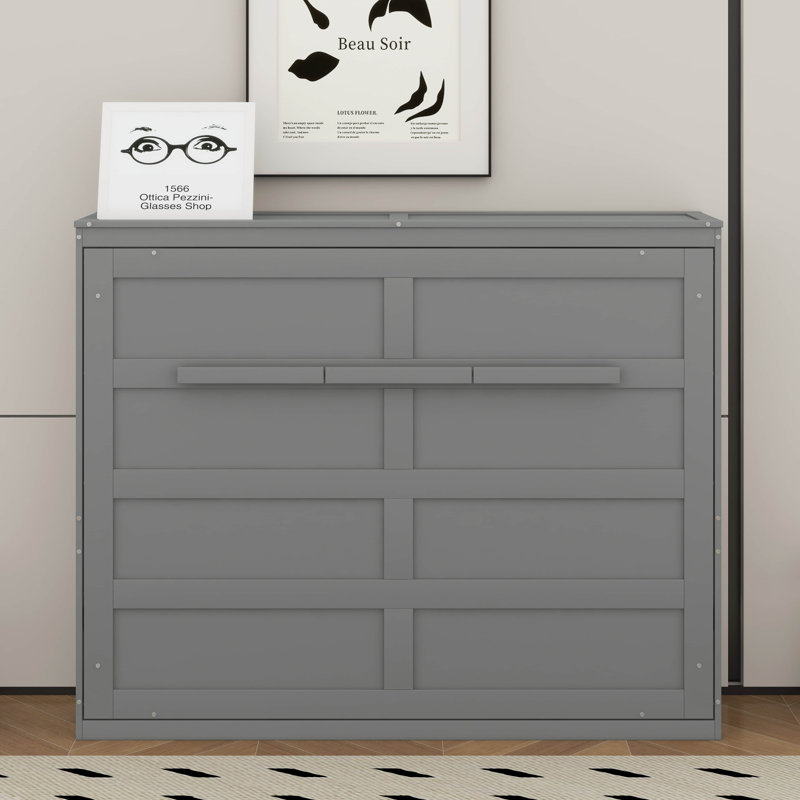 Lit escamotable Murphy, Gris, Double