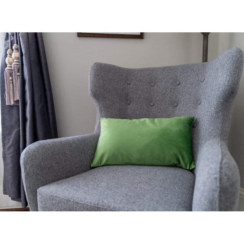 Set of 2 Throw Pillow with Inserts – 12"x20" Decorative Throw Pillow Full Set, Green