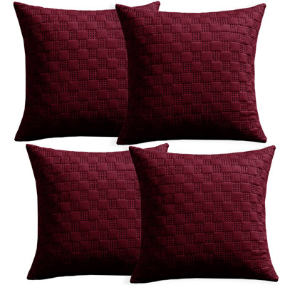 Aspire Homeware Embossed Square Velvet Cushion Covers