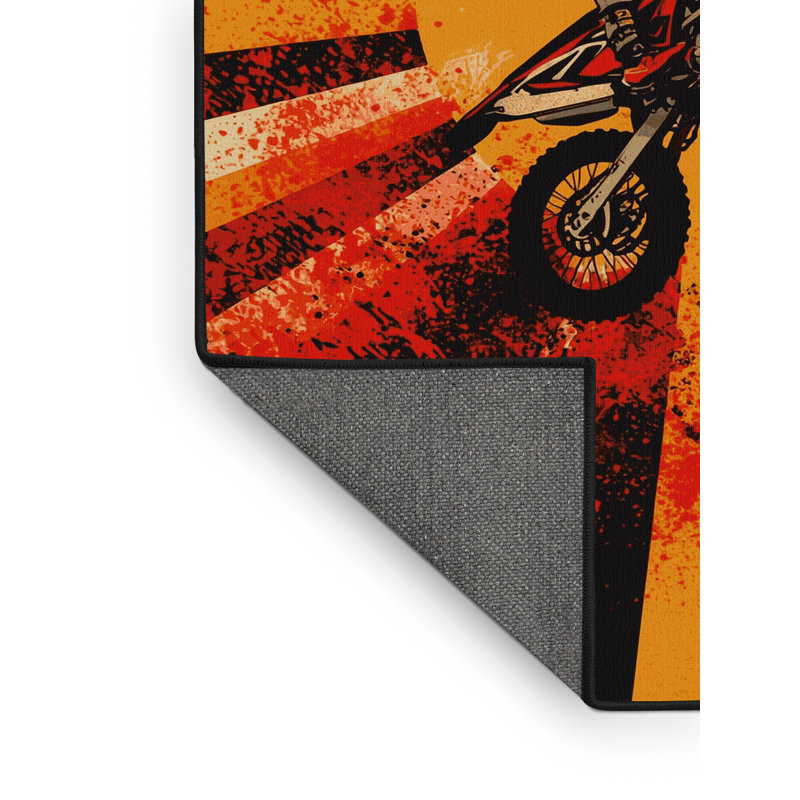 Tapis brun moelleux et éclectique à motif de sauts de saleté moelleux et éclectique emberton, 8 x 10