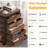 Wood Storage Dresser Cabinet with Wheels Drawer Organizer Cart Unit