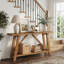 160 cm W Solid Wood Top Console Table