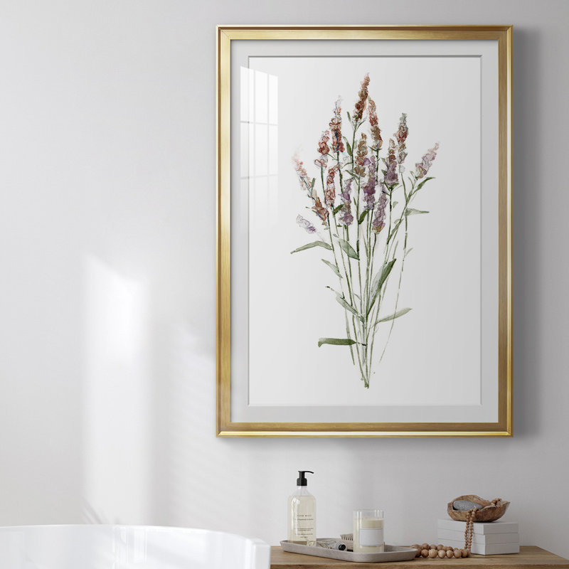 Reproduction encadrée de qualité supérieure Dicat Botanical III - prête à être suspendue, Or, H 24,5 po x l 18,5 po x P 1 po