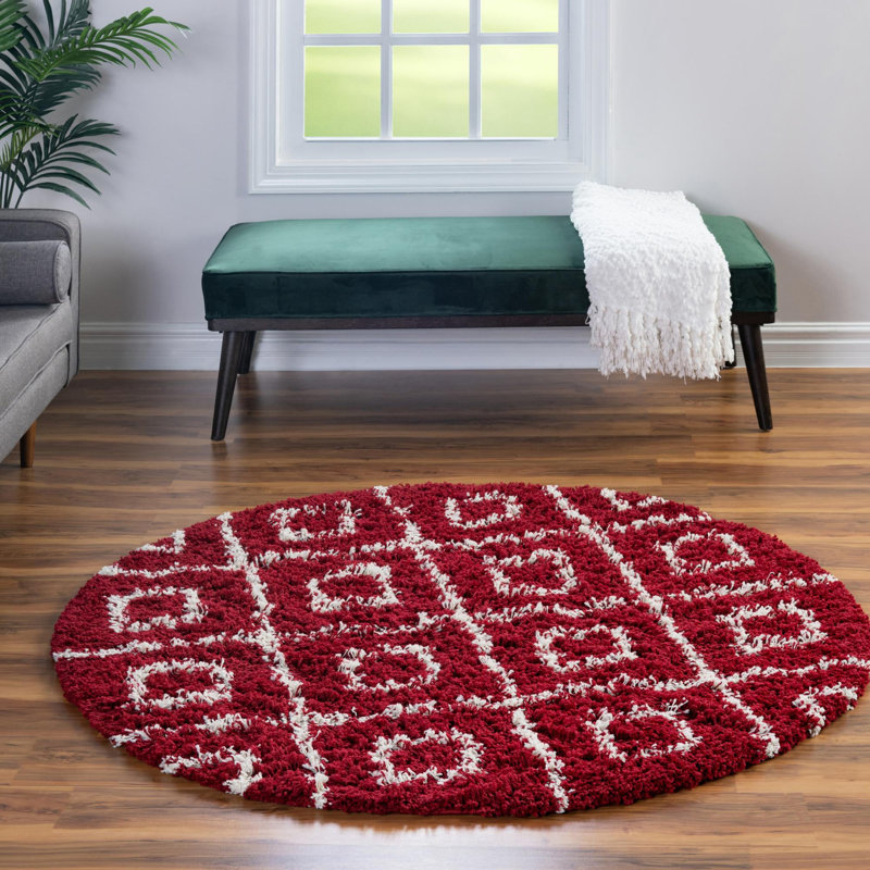 Assata Geometric Indoor Rug, Round 10'
