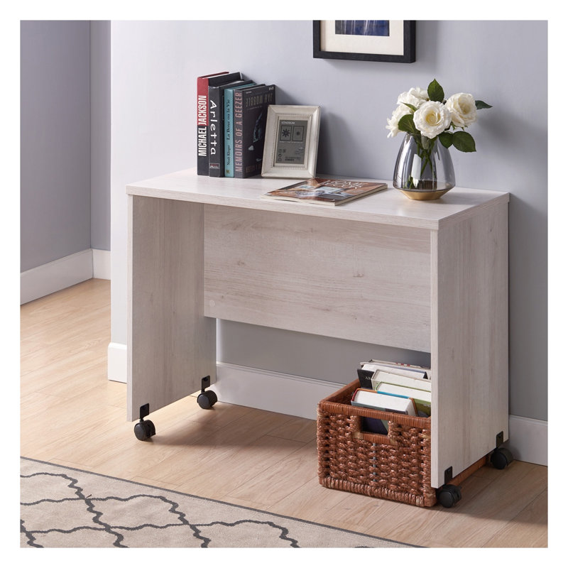 Support pour imprimante mobile espresso avec roues verrouillables et panneau de modestie, Bois espresso