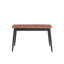 Table rectangulaire noire naturelle - Convient à différents espaces de salle à manger en bois et à base