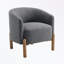 Chaise d'appoint rembourrée avec pieds en bois-1702891208