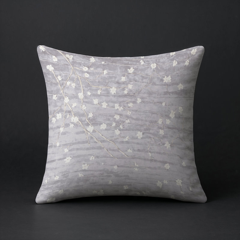 Coussin décoratif intérieur et extérieur Modern, Blanc abstrait 4, Carré 20 po