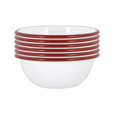 Argon Tableware - White Enamel Bowls
