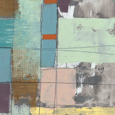Pastel City II - Wrapped Canvas Painting