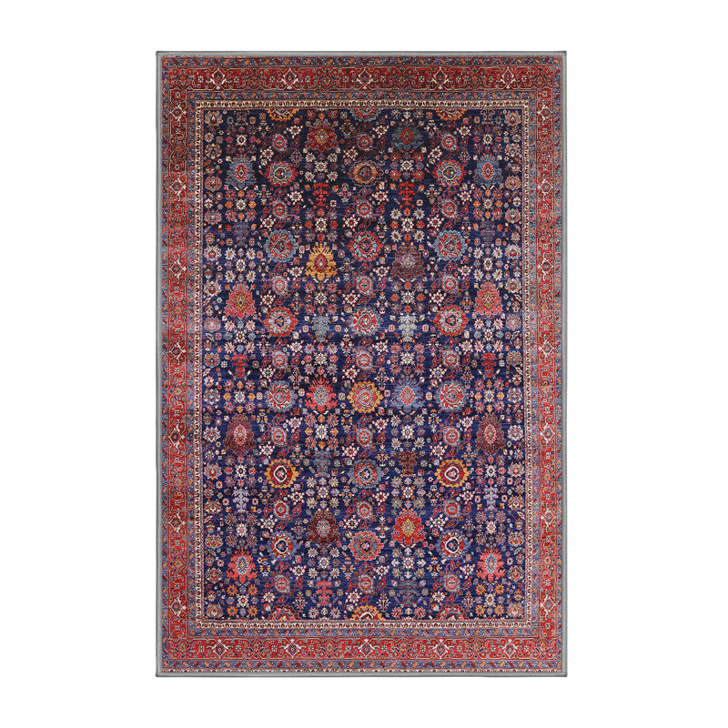 Tapis oriental bleu / rouge, Rectangle 5 pi x 8 pi